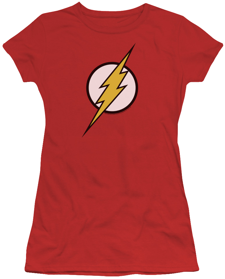 Ladies Flash Logo T-shirt - Dc: Coaster: Flash Logo (777x964), Png Download