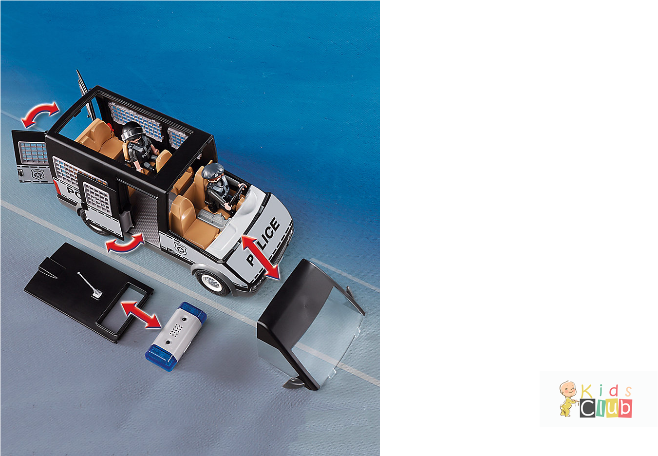 Previous Next - Playmobil 6043 - City Action - Police Van With Lights (1920x935), Png Download