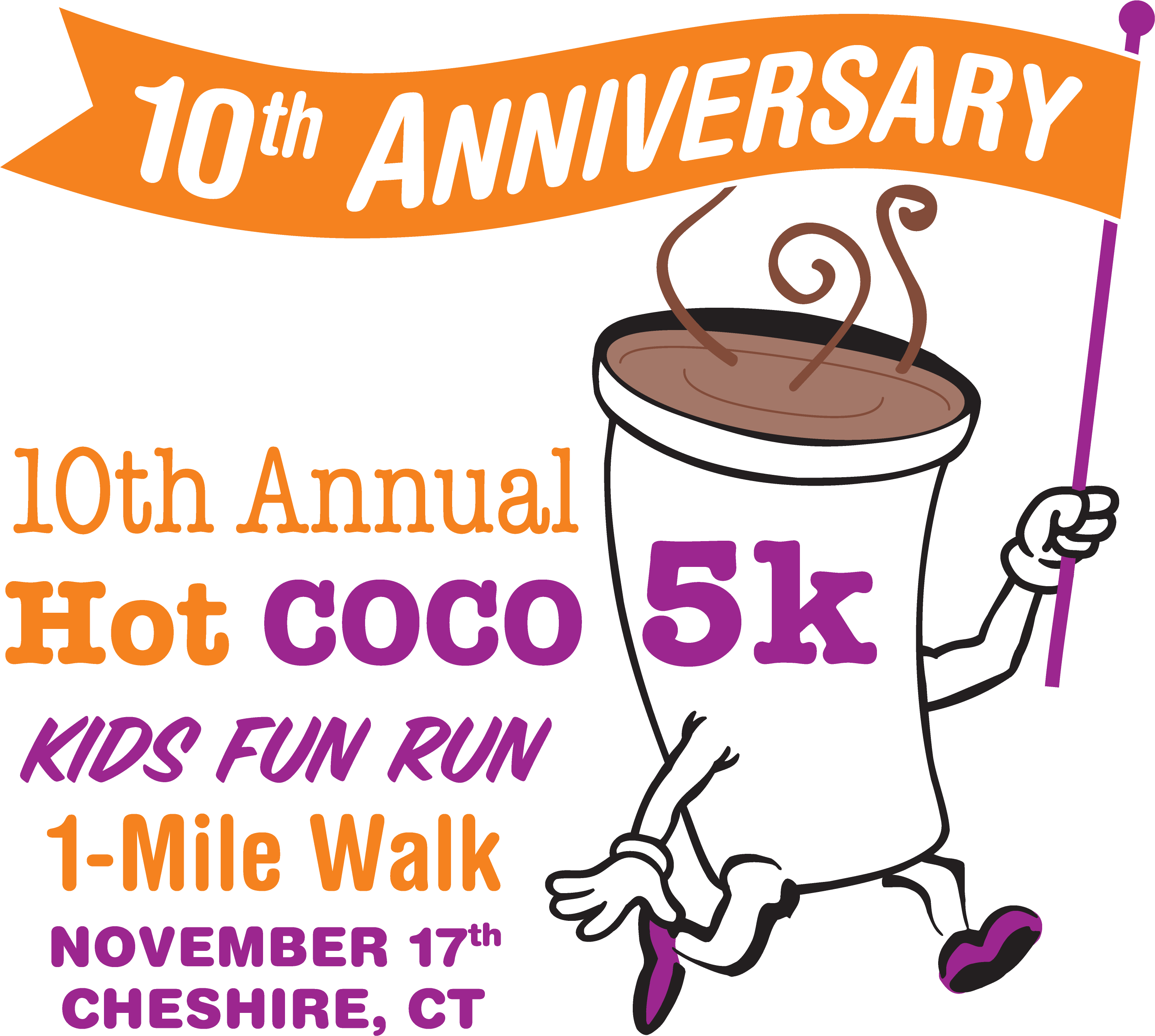 Hot Coco 5k, Walk & Kids Fun Run - Love (3388x3192), Png Download