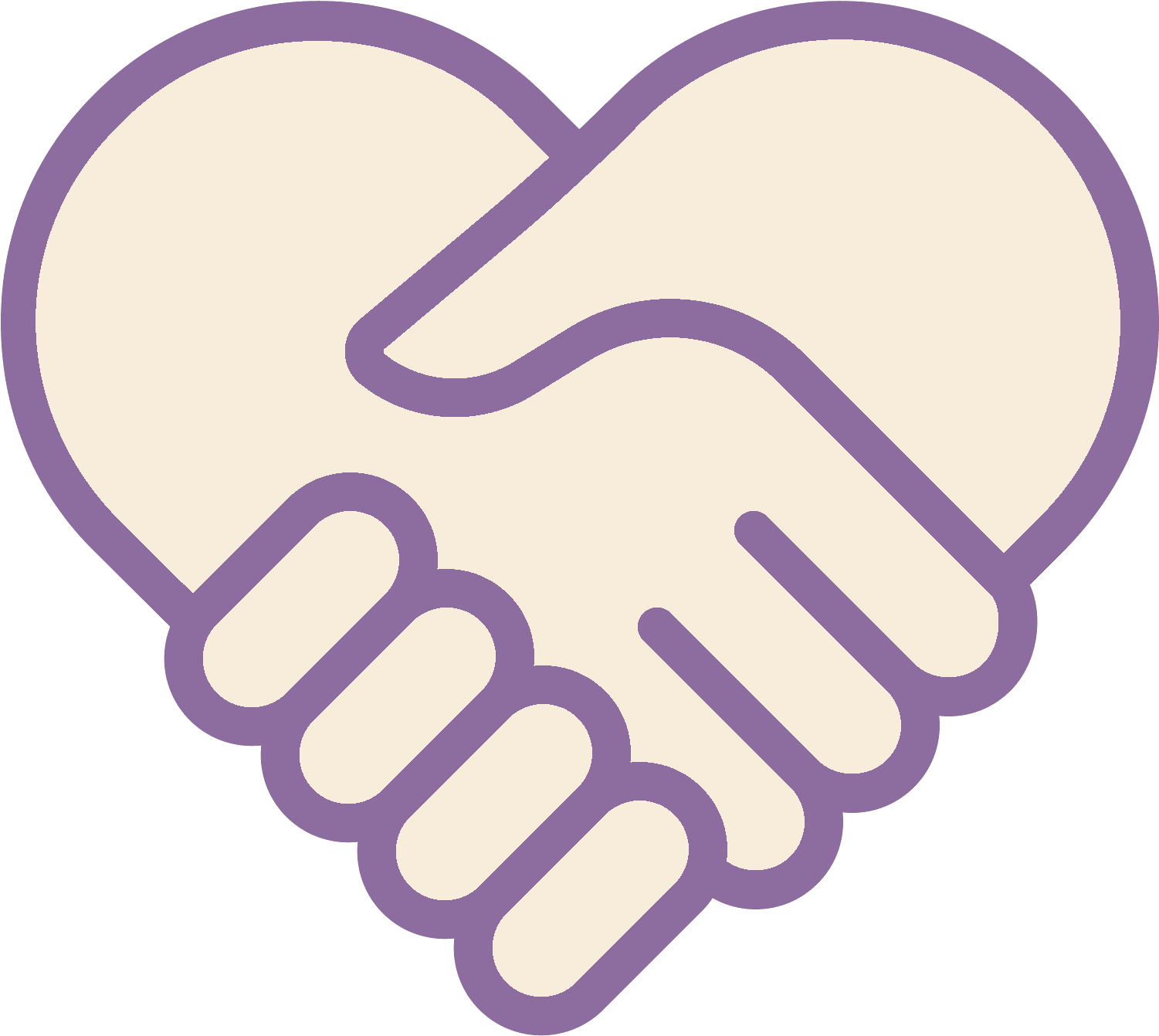 Handshake Heart Icon - Hand Shake Icon (1600x1600), Png Download