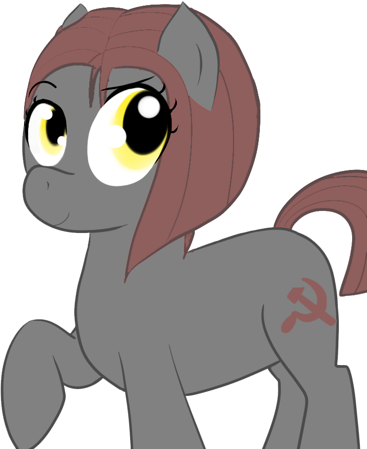 Communism, Female, Hammer And Sickle, Happy, Looking - Cartoon (1024x1024), Png Download