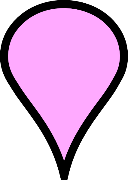 Pink Map Icon Png (426x599), Png Download