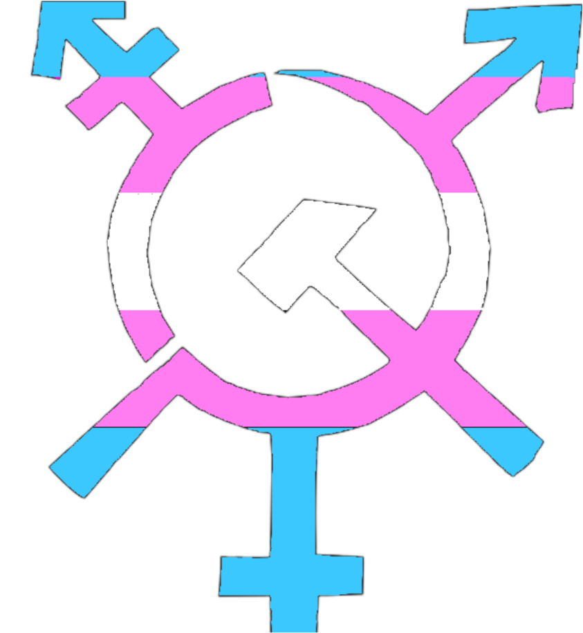 Trans Hammer And Sickle> - Fully Automated Luxury Gay Space Communism T Shirt (1000x1000), Png Download