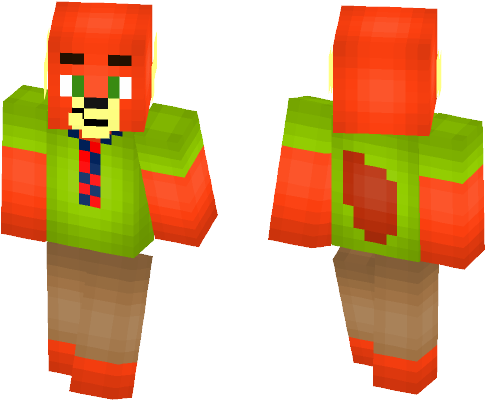 Nick Wilde - Minecraft Skin Spider Man Homecoming (584x497), Png Download
