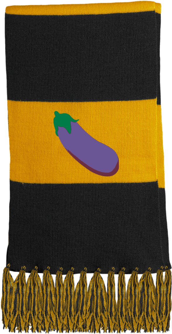Eggplant Emoji Sta02 Sport-tek Fringed Scarf - Hey Batter Batter - Scarves (1155x1155), Png Download