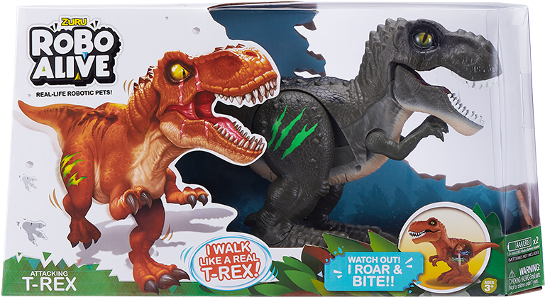 Robo Alive Attacking T-rex - Robo Alive T Rex (800x800), Png Download