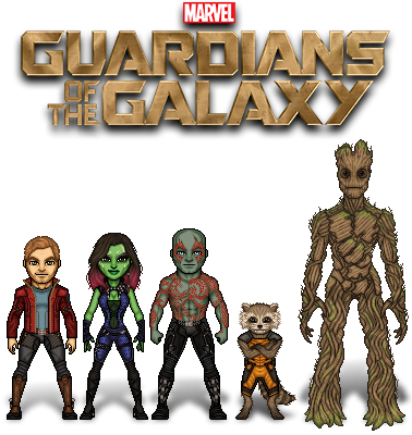 The Guardians Of The Galaxy By Haydnc95-d7tkpze - Guardians Of The Galaxy Png (378x400), Png Download