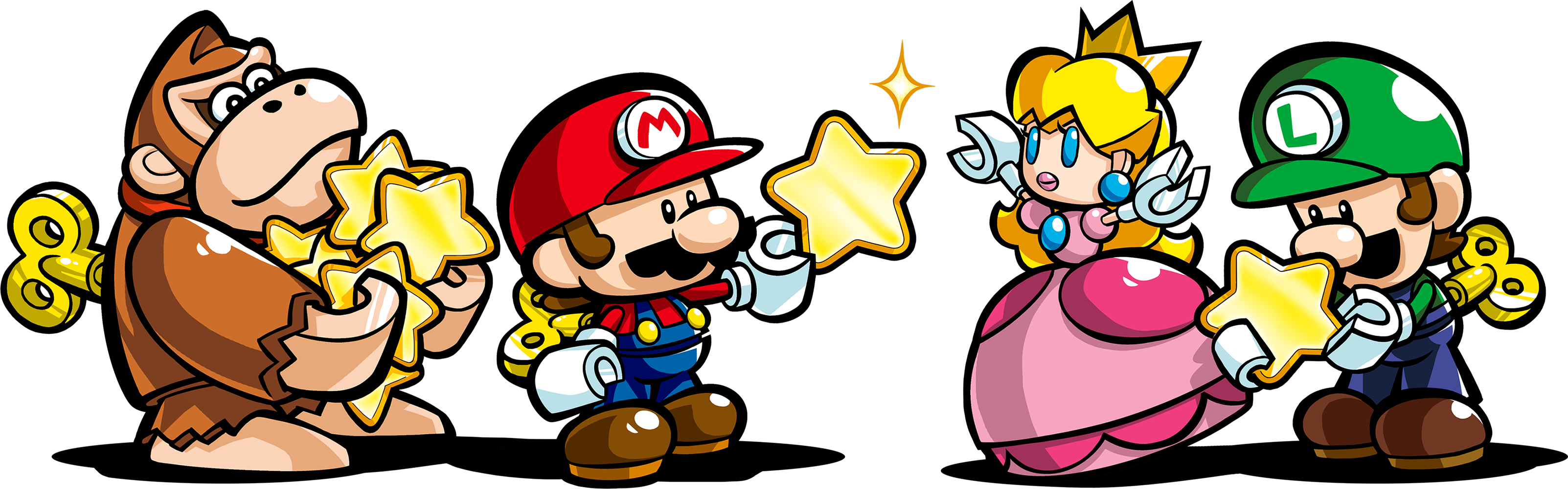 Donkey Kong Characters Download - Mario Vs Donkey Kong Tipping Stars | Nintendo Wii U (3205x1000), Png Download