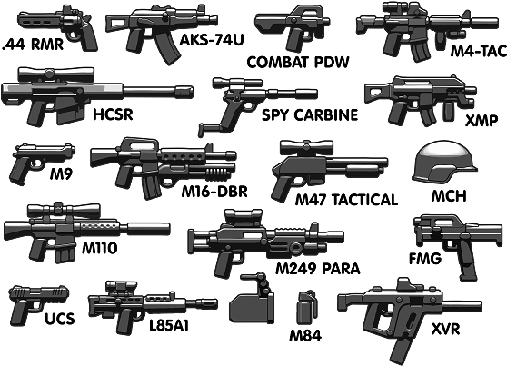 Of Brickarms Modern Combat Tactical Weapon Pack For - Brickarms Modern Combat Tactical Weapons Pack (600x428), Png Download
