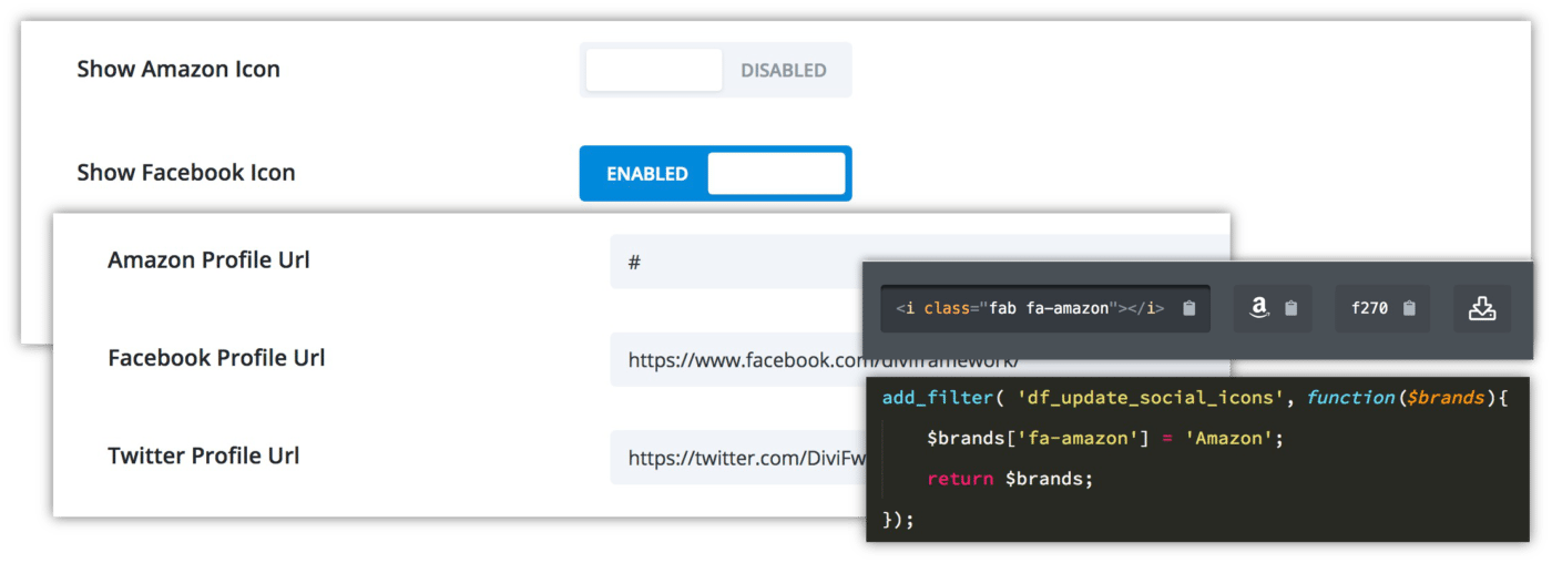 Adding Extra Social Icons For Divi - Icon (1400x508), Png Download