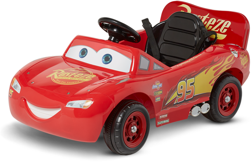 Disney Pixar Cars 3 Lightning Mcqueen Parent Steer - Kidtrax Disney Pixar Cars 3 Lightning Mcqueen Parent (900x600), Png Download