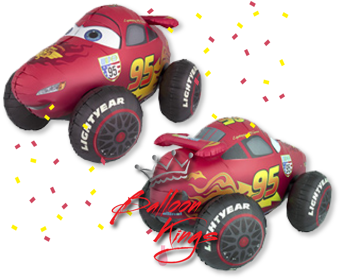 Cars Lightning Mcqueen Airwalker - Lightning Mcqueen Airwalker Balloon (1280x1280), Png Download