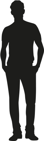 20 People Silhouettes Walking Vector Free Download - 12 By 18 Poster Size (500x500), Png Download