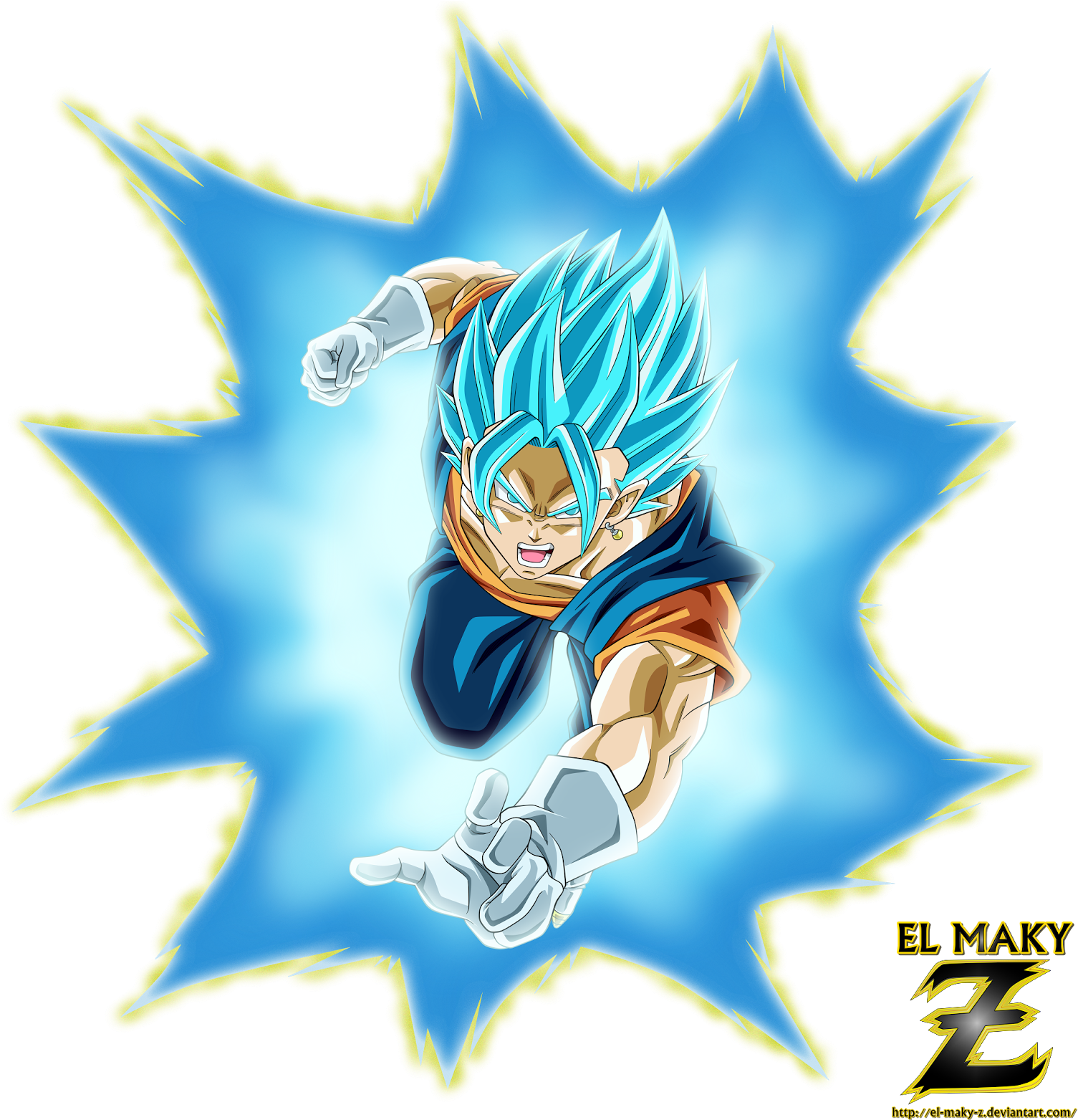 Render Super Vegetto - Dragon Ball Super Vegetto Ssj Blue Sao Dvd (1600x1600), Png Download