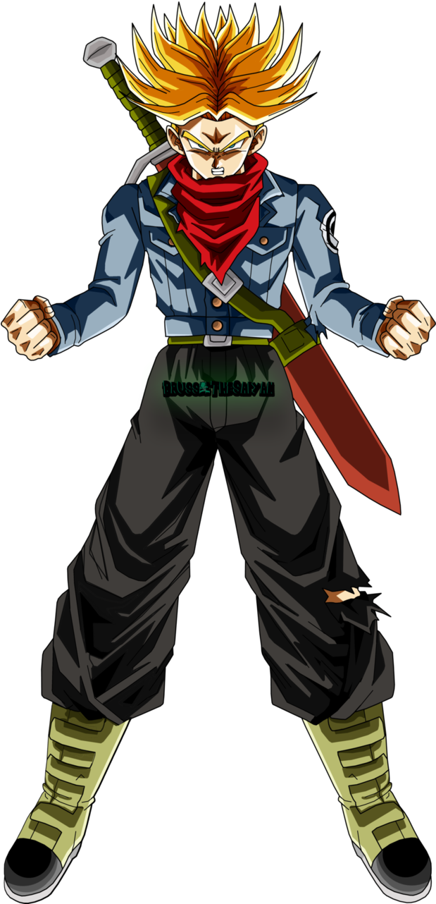 Trunks Rage Super Saiyan Rage Trunks By Brusselthesaiyan - Trunks Super Saiyan Rage Png (618x1292), Png Download