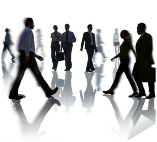 Silhouettes Of Business And Casual People Walking Sticker - Travellers Icon (400x400), Png Download