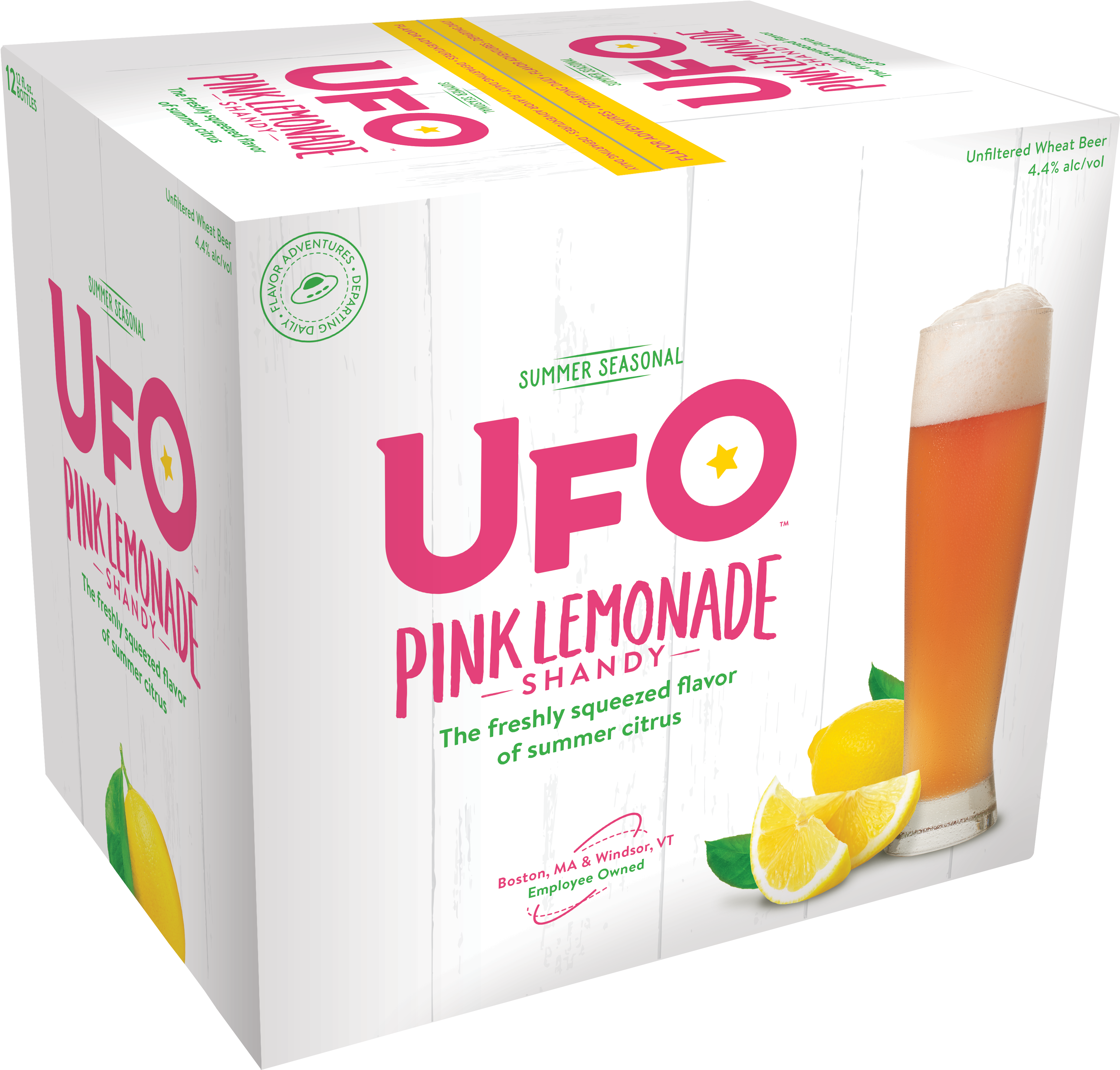Ufo Pink Lemonade Shandy 12-pack Bottles, Pdf - Harpoon Ufo Pink Lemonade (3751x3595), Png Download