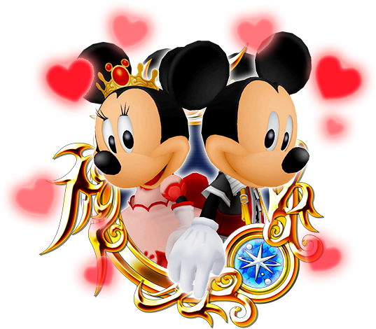 Mickey & Minnie Vd Ver - Mickey And Minnie Kingdom Hearts (537x470), Png Download
