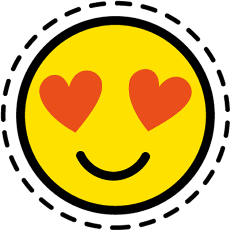 In Love Emoji Patch - You Are Awesome Badge (618x618), Png Download