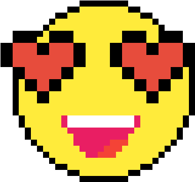 Love Emoji - Pixel Art (1200x1200), Png Download