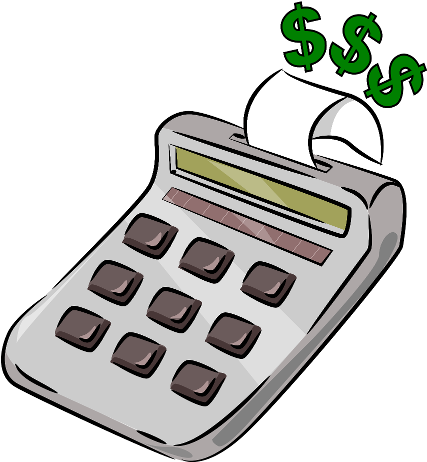 Calculator Clipart Amount - Calculator Clip Art (555x491), Png Download