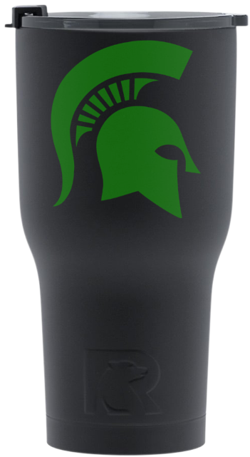 Tumbler Black With Green - Party Central Pack Of 96 Ncaa Michigan State Spartans (351x641), Png Download