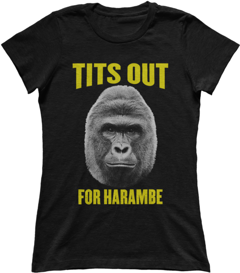 Tits Out For Harambe - I'm Your Haram-bae - District Mens Tank / Black / 2xl (600x600), Png Download