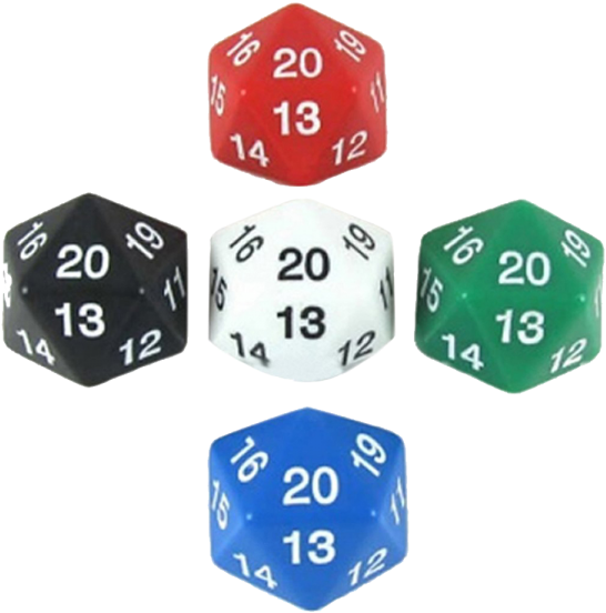 Assorted 30mm D20 Countdown In Tube - Green Jumbo Dice D20 Count Down 55mm Dice Kpl14798 (600x600), Png Download