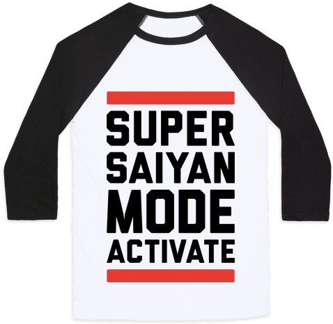 Super Saiyan Mode Activate Baseball Tee - So Sad Alexa Play Despacito (484x484), Png Download