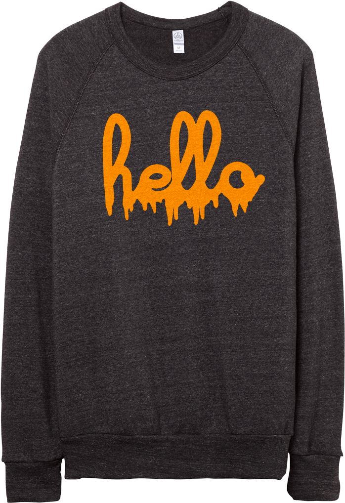 Hello Drip Eco Black Champ Pullover - Sweater (1024x1024), Png Download