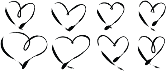 504 Hearts Hand Drawn For Love Graphic Elements - Graphics (580x386), Png Download