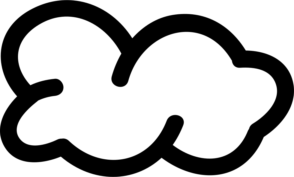 Cloud Hand Drawn Shape Variant Comments - Icon (980x592), Png Download