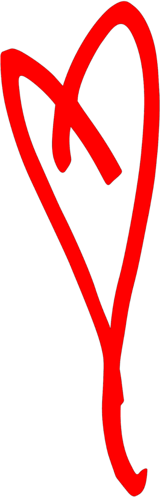 Eartha Kitt's Hand-drawn Heart In Red - Kitt Mcdonald (329x1024), Png Download