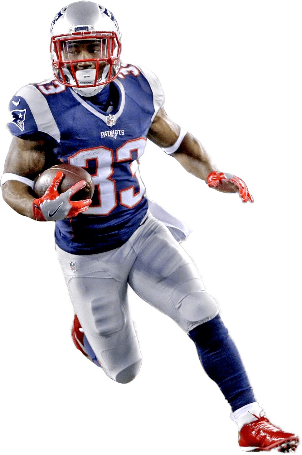 Hate - Autographed New England Patriots Dion Lewis Fanatics (968x1460), Png Download