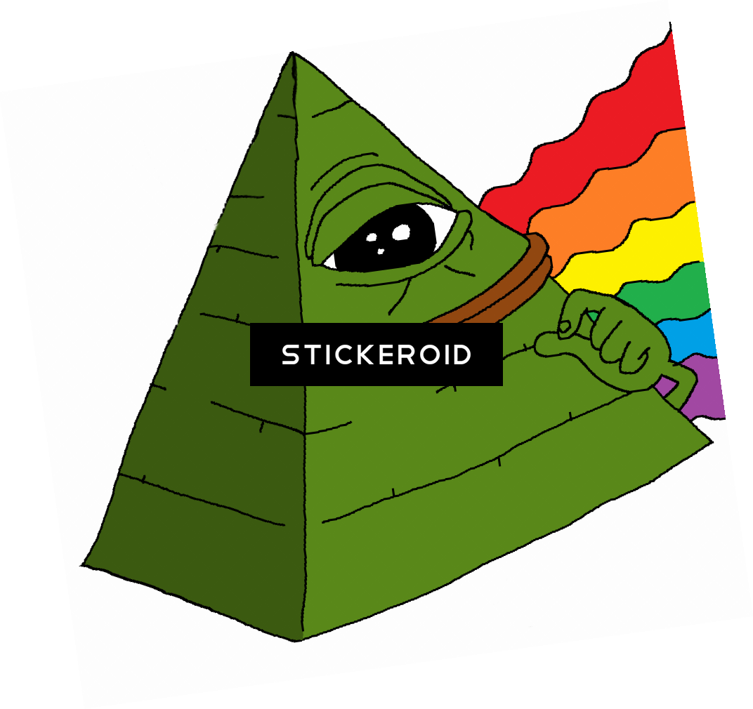 Illuminati Pepe Pride - Redbubble Illuminati Pepe - Dark Side Of The Pepe. (1072x1010), Png Download
