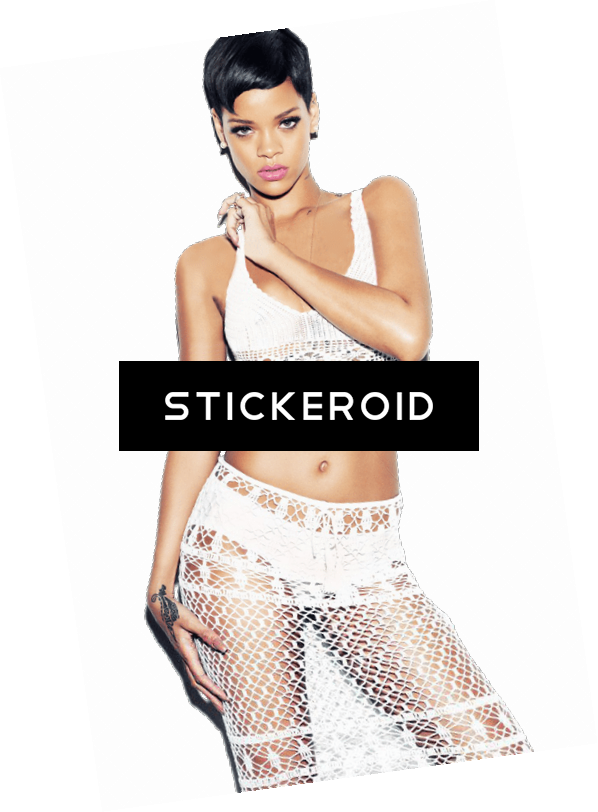 Rihanna White Dress - Photo Shoot (598x812), Png Download