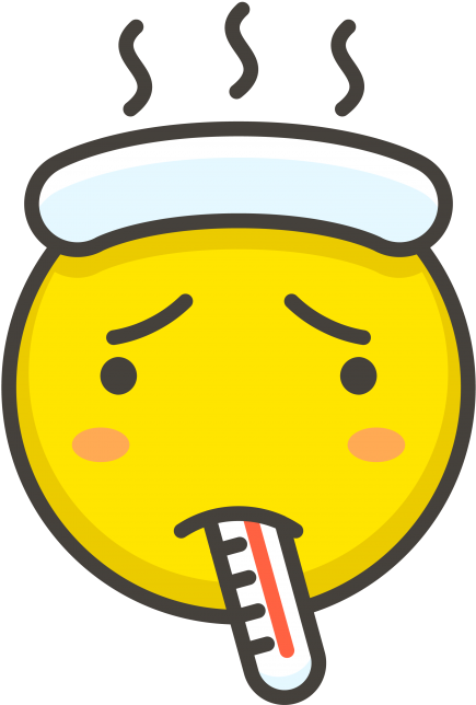 Face With Thermometer - Icon (866x650), Png Download