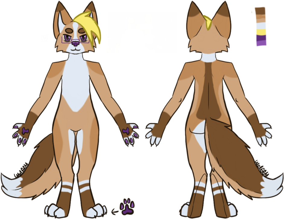 Quirky Corgi Fox Adoptable Auction - Cartoon (987x809), Png Download
