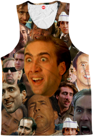 Nicolas Cage Crazy (422x600), Png Download