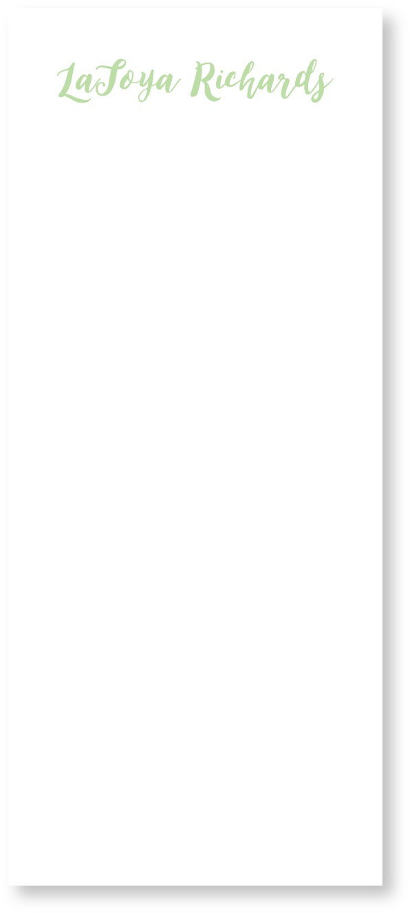 Custom Notepad Personalized Long (826x1576), Png Download