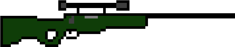 Awp Sniper - Awp Pixel Art (920x190), Png Download