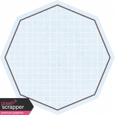 Octagon Grid Tag - Digital Scrapbooking (456x456), Png Download