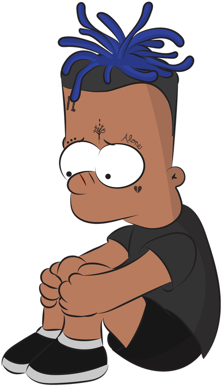 Xxxtentacion By Haydenstyles Xxxtentacion By Haydenstyles - Bart Simpson Xxx Tentacion (1024x776), Png Download