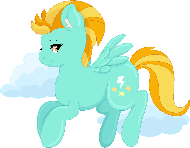 Kittyshy, Cloud, Lightning Dust, Pony, Safe, Simple - Cartoon (757x706), Png Download