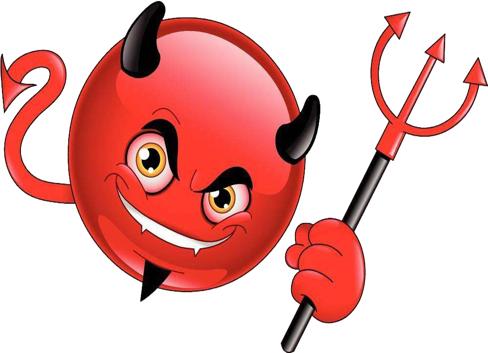 Satan Clipart Devil Emoji - Devil Emoticon (1000x1000), Png Download