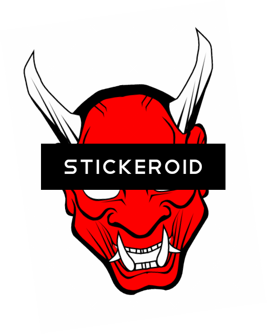 Devil - Japanese Demon Mask Png (521x651), Png Download