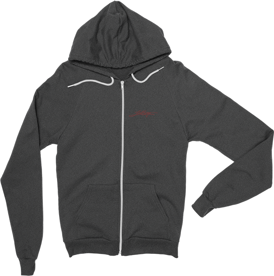 Lord Bongo Zip Up Hoodie Dark Heather Grey - Hoodie (1000x1000), Png Download