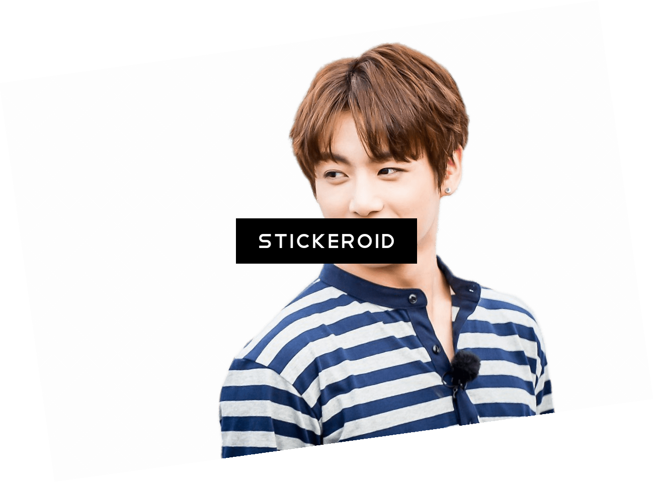 Bts Jungkook Striped Shirt - Jeon Jungkook 2017 Smile (1298x958), Png Download