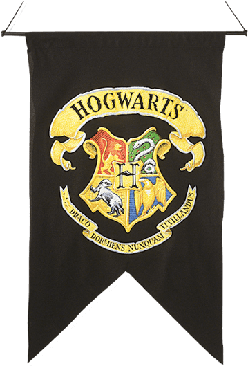 Hogwarts Printed Wall Banner From Harry Potter - Hogwarts Banner (555x555), Png Download