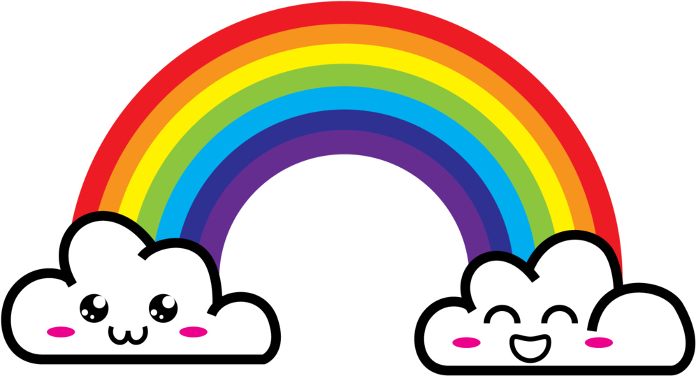 Download H 3174282373 Rainbow And Clouds Dennis Pitts Desk Cartoon 